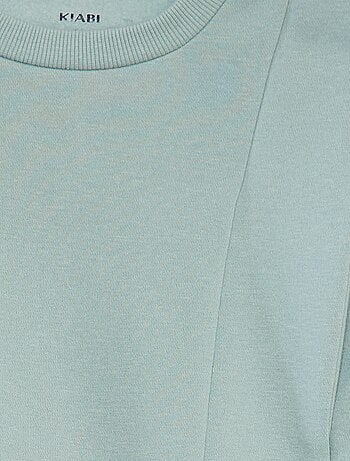 Sweater van warme joggingstof met epauletten