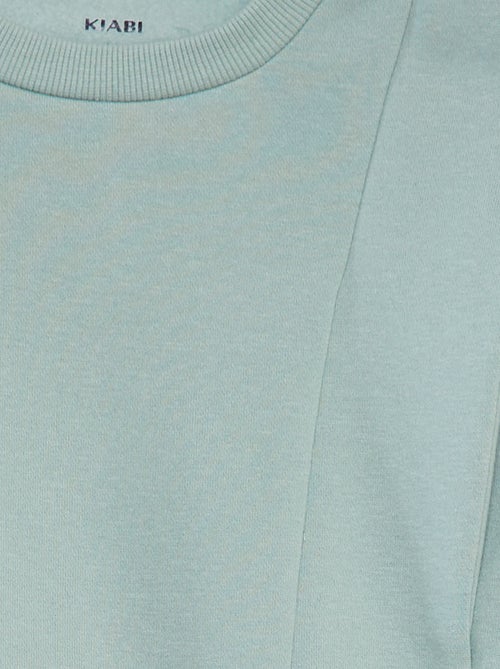 Sweater van warme joggingstof met epauletten - Kiabi