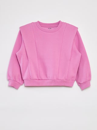 Sweater van warme joggingstof met epauletten