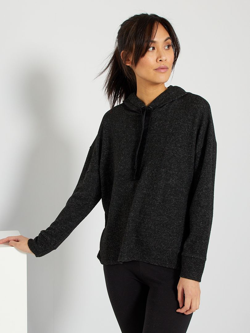 Sweater van zacht tricot GRIJS - Kiabi