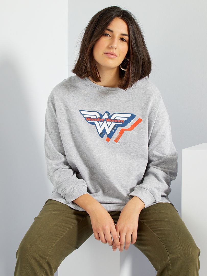 Sweater 'Wonder Woman' grijs - Kiabi