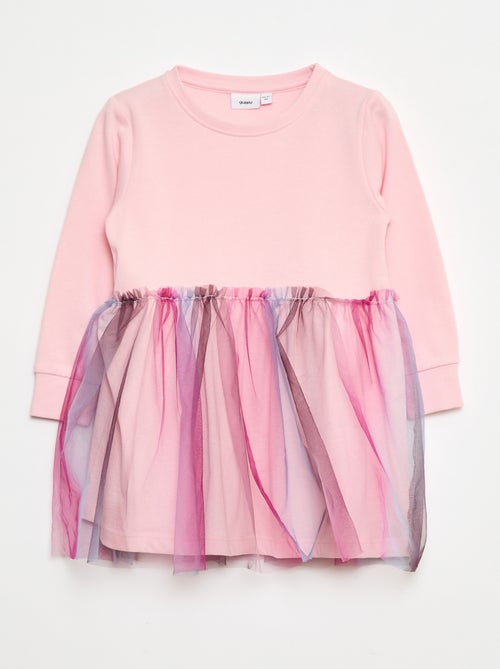 Sweatjurk van fleece en tule 'Guppy' - Kiabi Sweatjurk van fleece en tule 'Guppy' - Kiabi