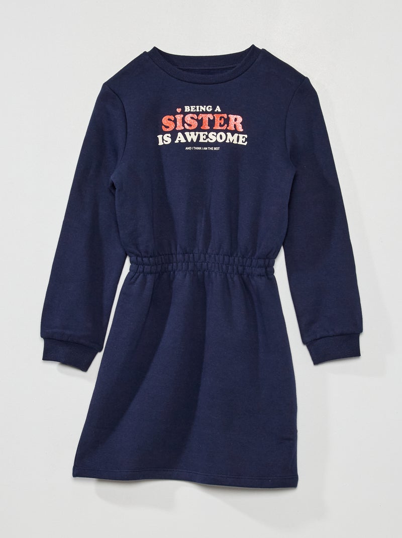 Sweatjurk van joggingstof BLAUW - Kiabi