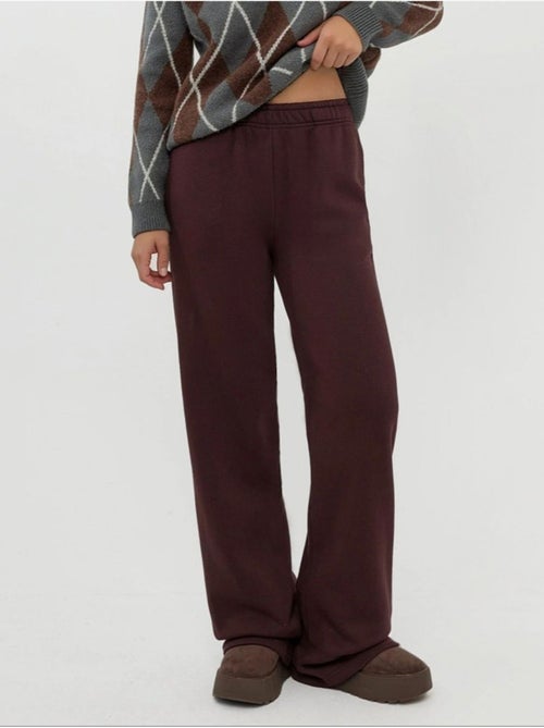 Sweatpants met wijde pijpen van katoenmix hiccup - Kiabi