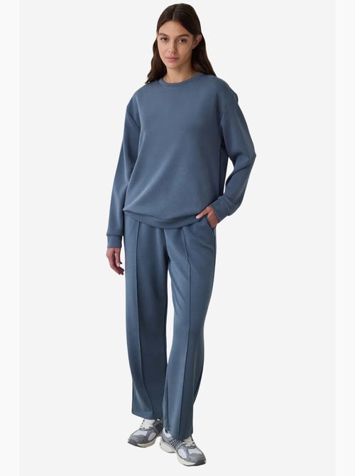 Sweatshirt court oversize à col rond en modal penti - Kiabi Sweatshirt court oversize à col rond en modal penti - Kiabi