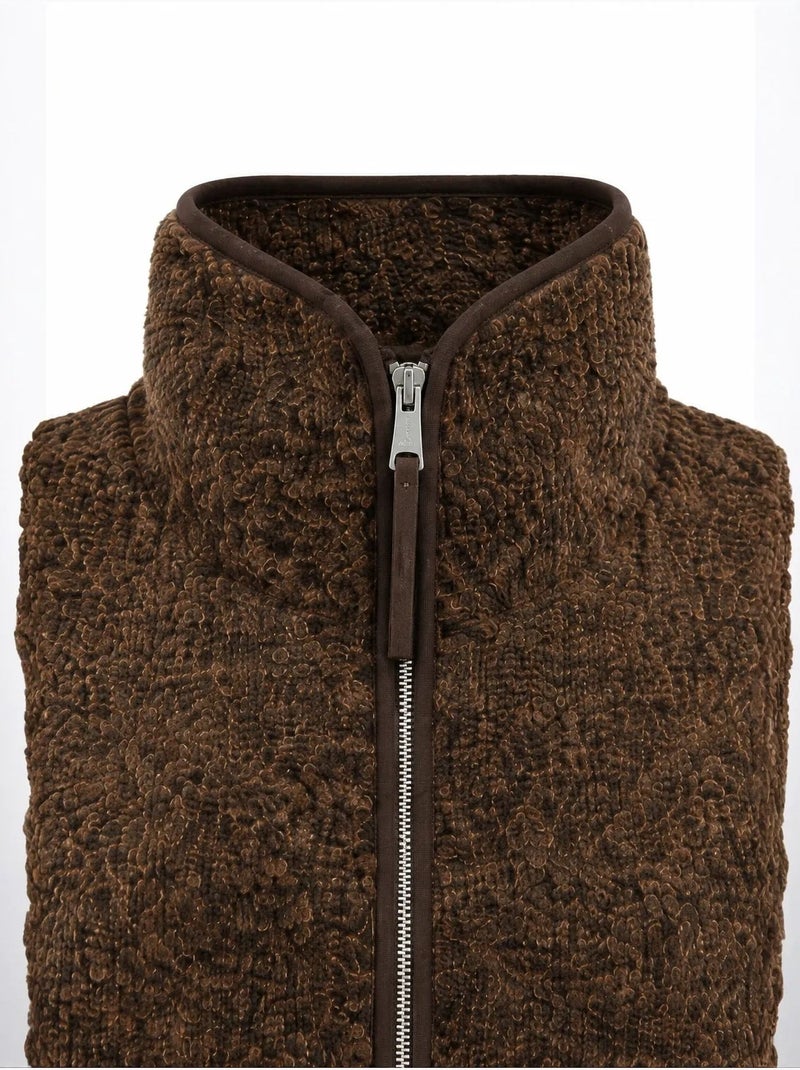 Sweatshirt femme à demi-zip texturé mixray Marron - Kiabi