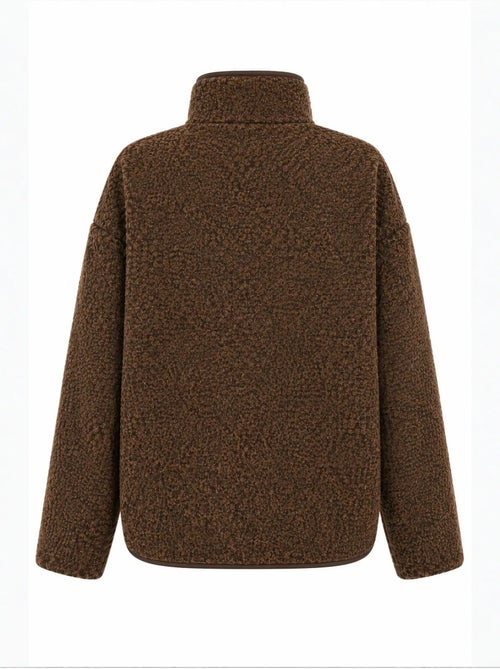 Sweatshirt femme à demi-zip texturé mixray - Kiabi Sweatshirt femme à demi-zip texturé mixray - Kiabi