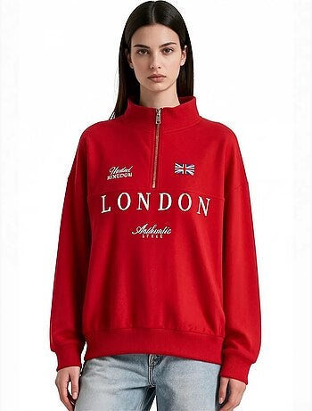 Sweatshirt femme en coton mélangé busem