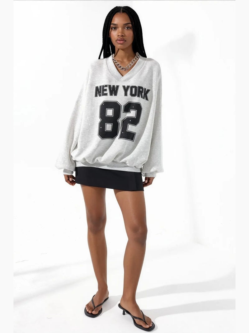 Sweatshirt femme en mélange coton busem Gris clair - Kiabi