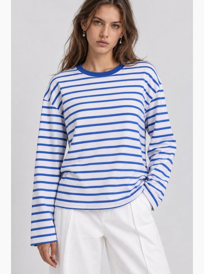 Sweatshirt femme istanbul Blanc Bleu - Kiabi