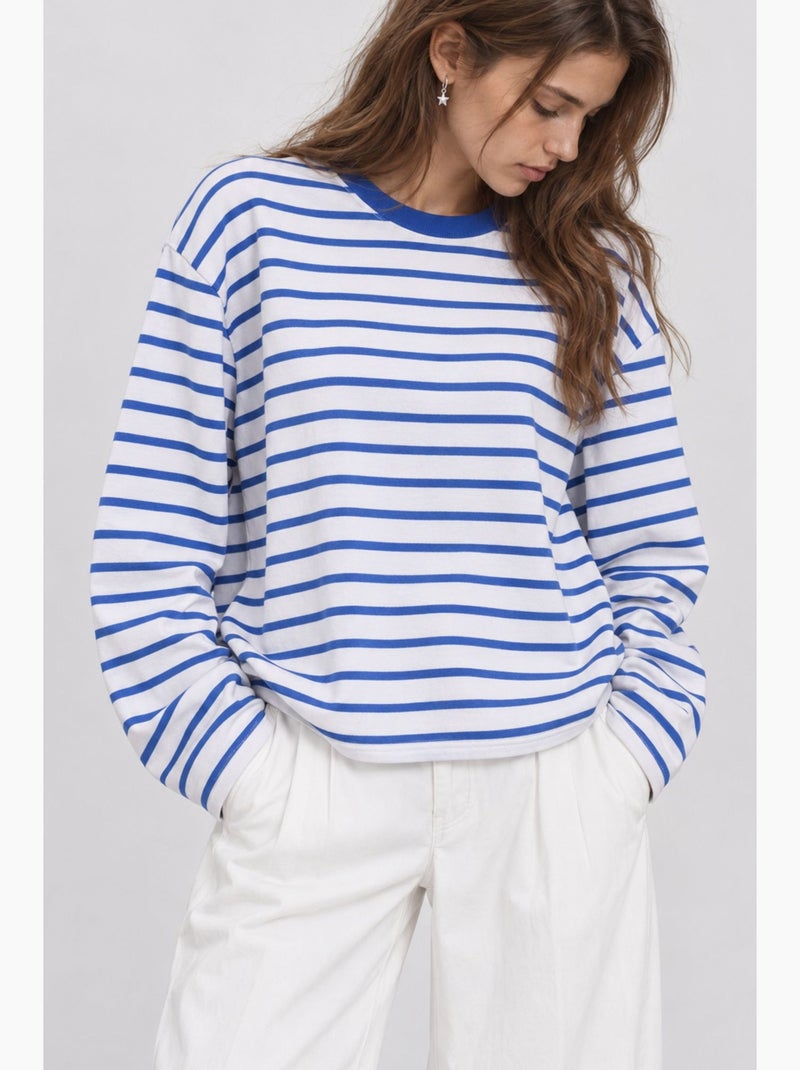 Sweatshirt femme istanbul Blanc Bleu - Kiabi