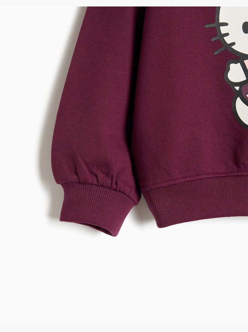 Sweatshirt 'hello kitty', mo fashion Paars - Kiabi