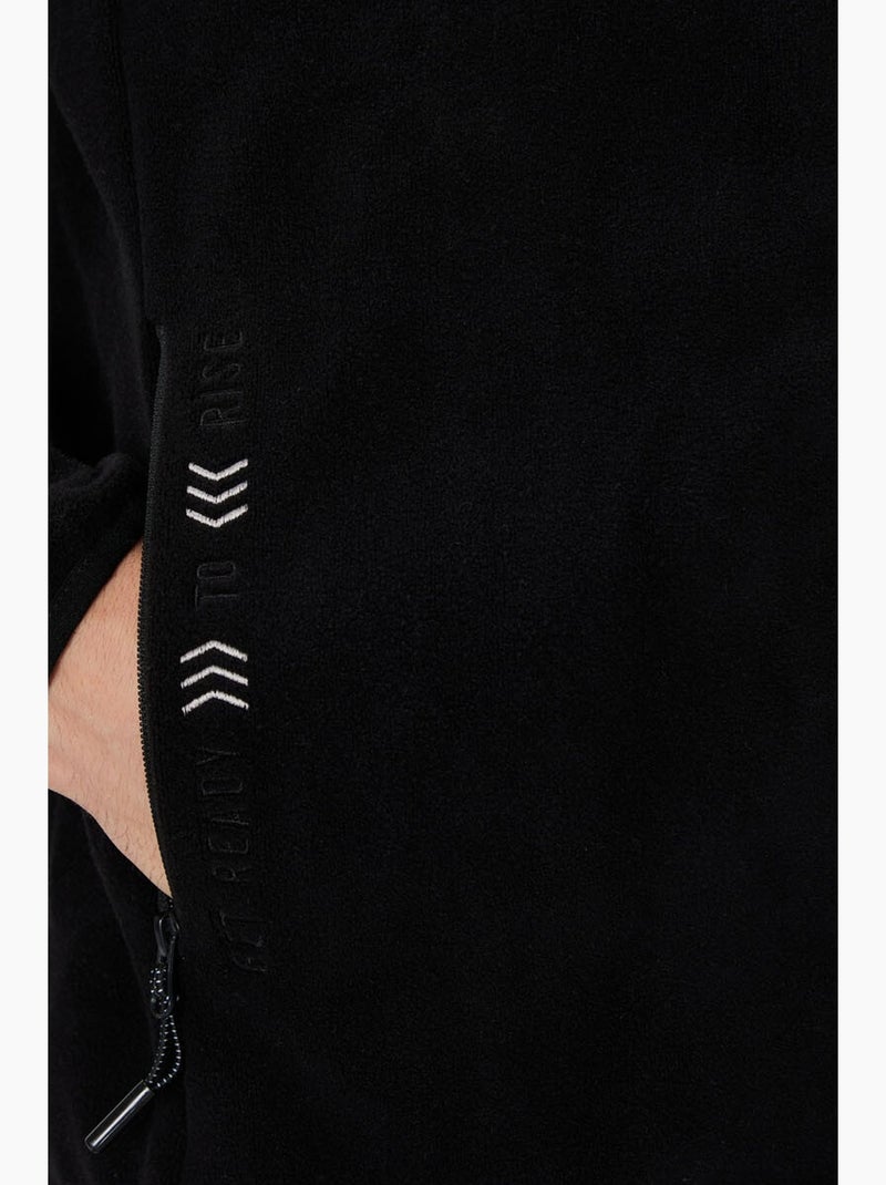 Sweatshirt homme en maille peluche à fermeture éclair tommy Noir - Kiabi