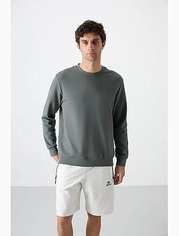 Sweatshirt homme uni à col rond tommy