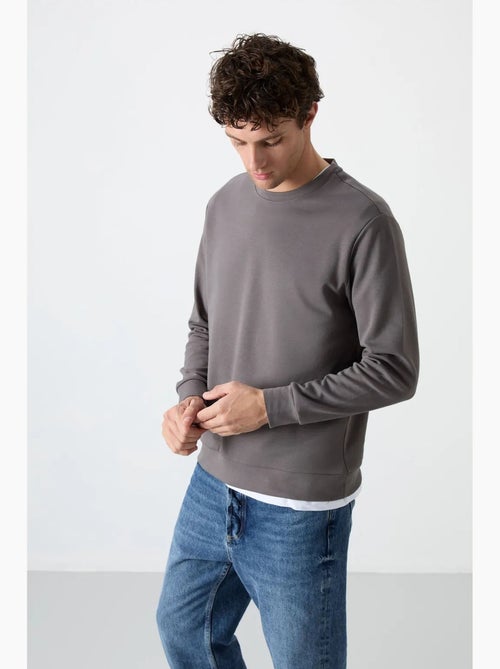 Sweatshirt homme uni à col rond tommy - Kiabi