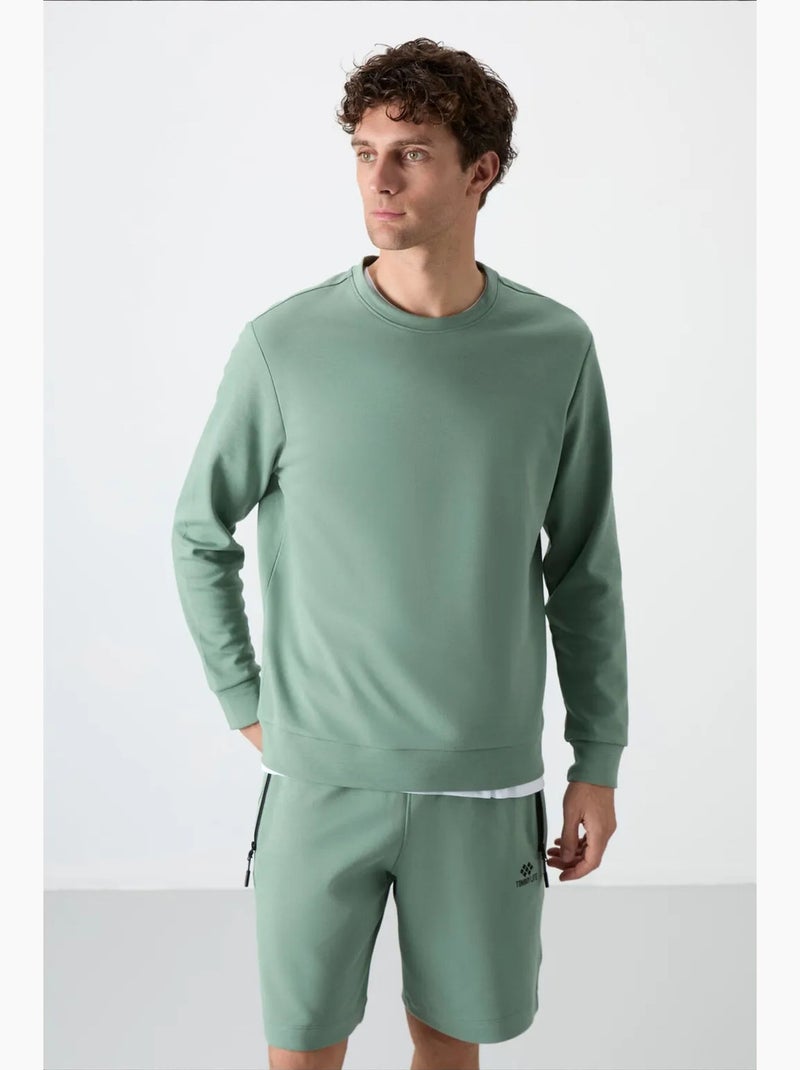 Sweatshirt homme uni à col rond tommy Vert - Kiabi