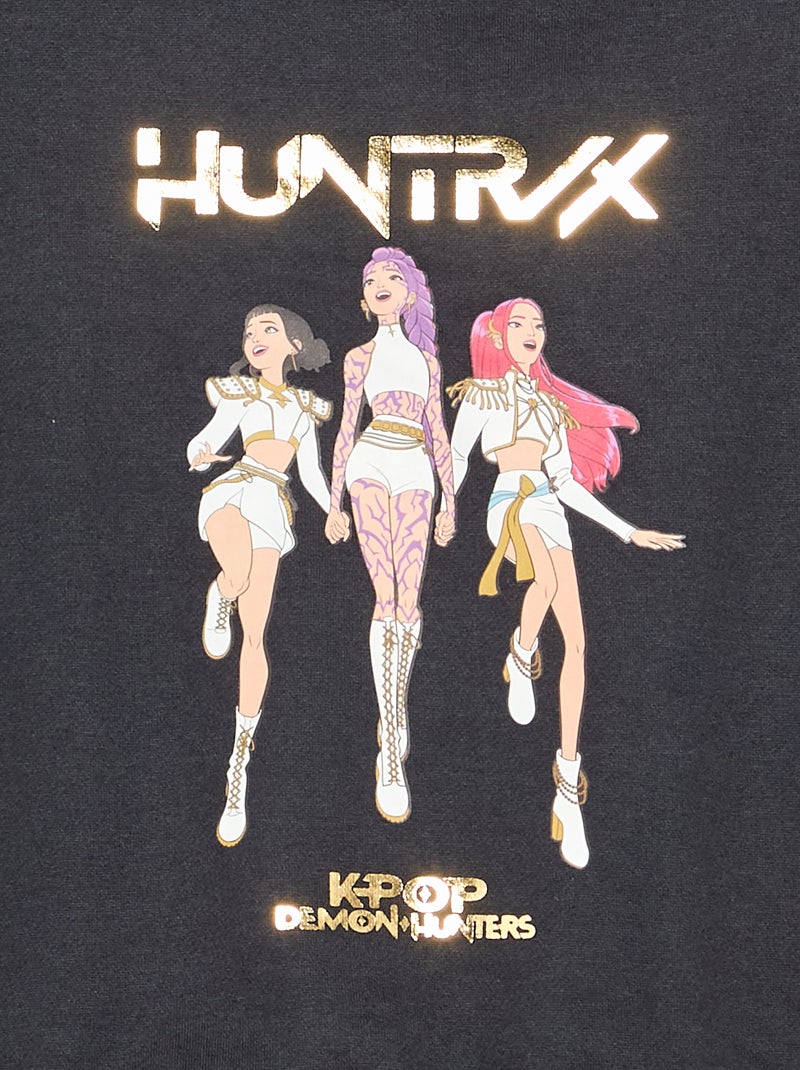 Sweatshirt 'KPop Demon Hunters' met lange mouwen Zwart - Kiabi