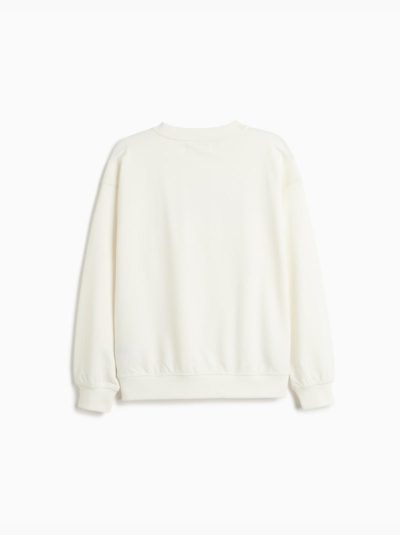 Sweatshirt loszittend, mo fashion Wit - Kiabi