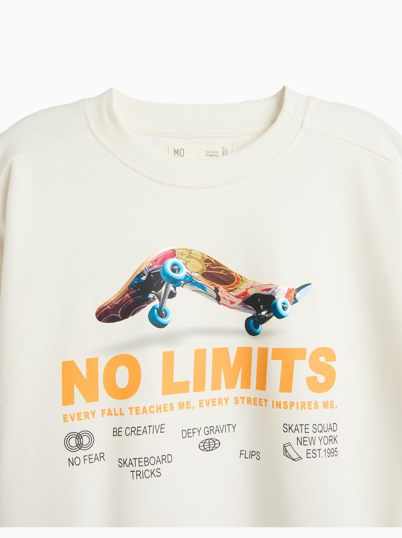 Sweatshirt loszittend, mo fashion Wit - Kiabi