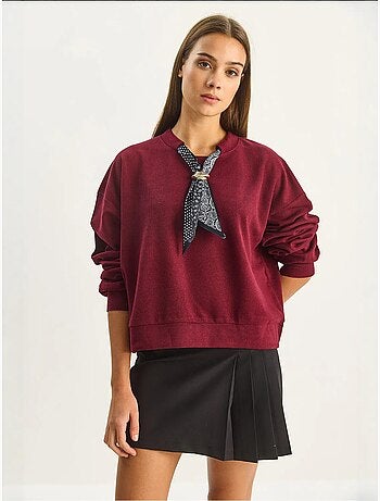 Sweatshirt met accessoiredetails en ronde hals lucci