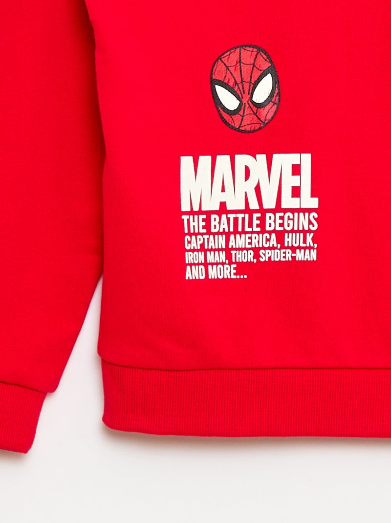 Sweatshirt met "Avengers"-print "Marvel" Rood - Kiabi