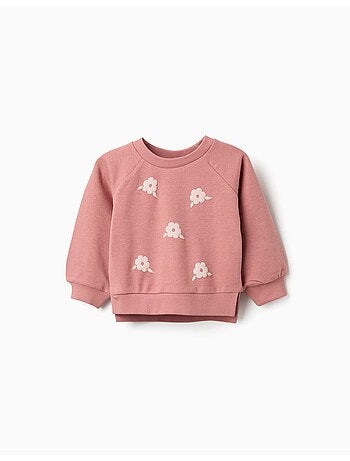 Sweatshirt met bloemenreliëfprint