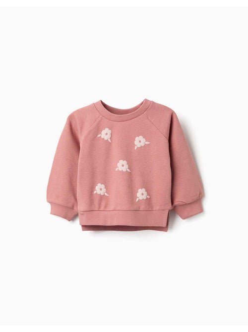Sweatshirt met bloemenreliëfprint - Kiabi