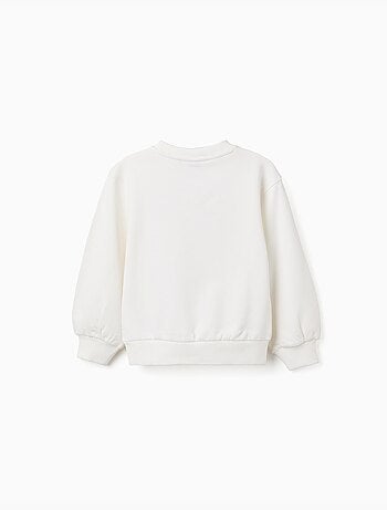 Sweatshirt met bloemenreliëfprint