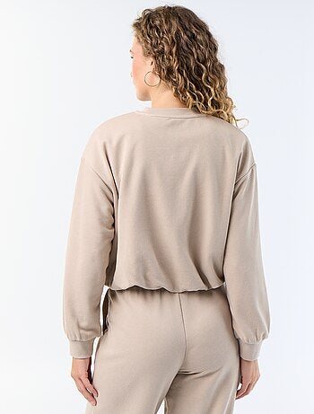 Sweatshirt met bolle pasvorm van french terry