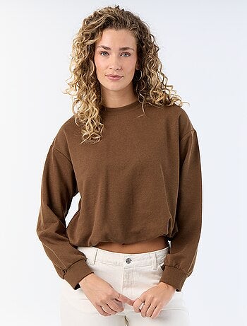 Sweatshirt met bolle pasvorm van french terry