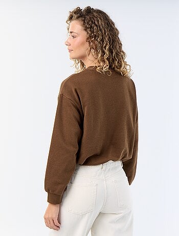 Sweatshirt met bolle pasvorm van french terry