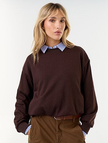 Sweatshirt met bolle pasvorm van french terry