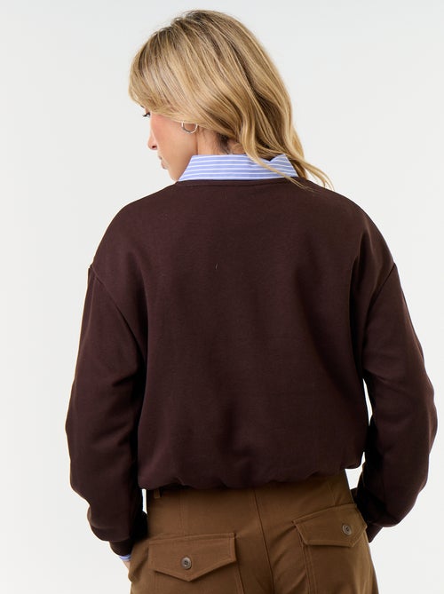 Sweatshirt met bolle pasvorm van french terry - Kiabi