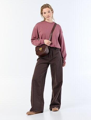 Sweatshirt met bolle pasvorm van french terry