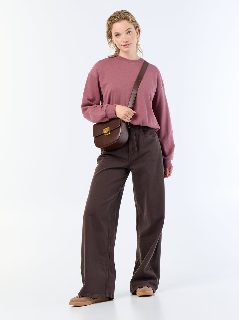 Sweatshirt met bolle pasvorm van french terry Rose - Kiabi