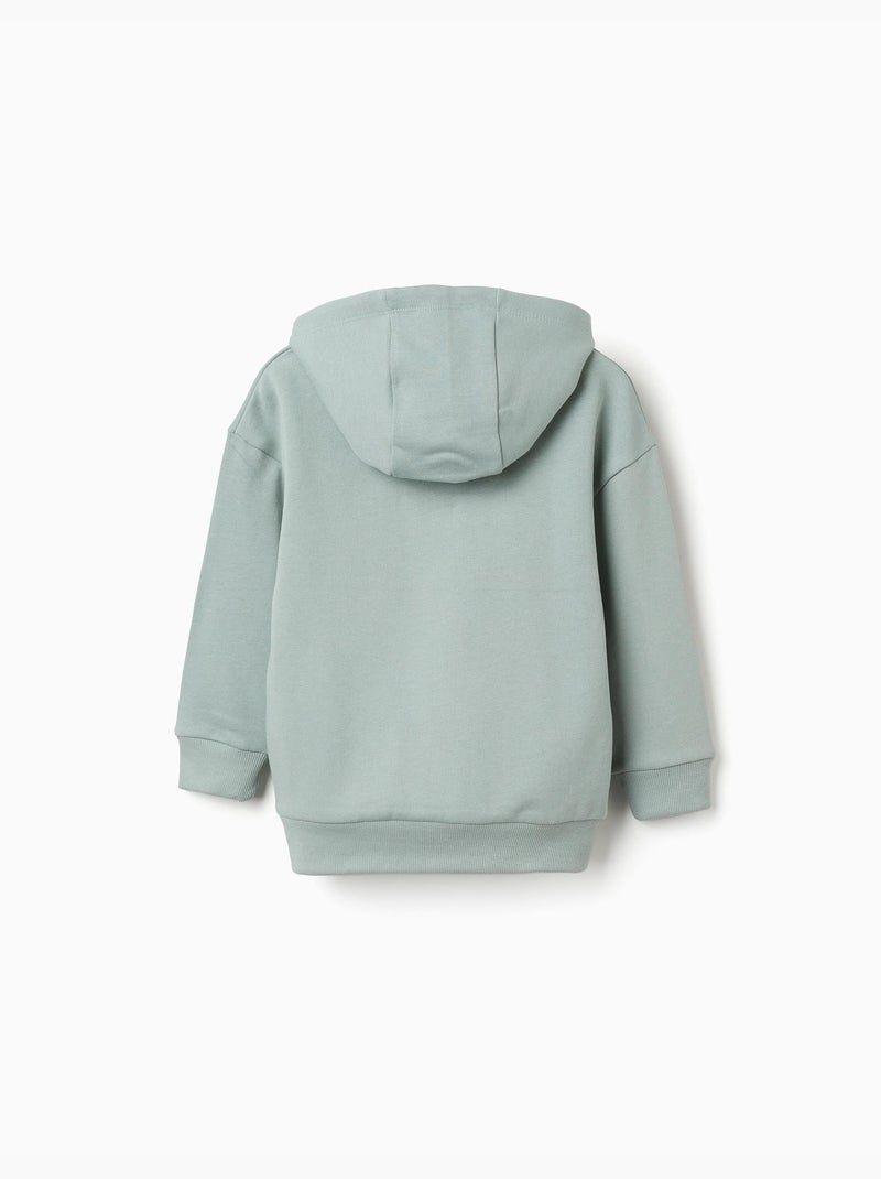 Sweatshirt met capuchon en geruwde voering met minecraft-print Groen - Kiabi