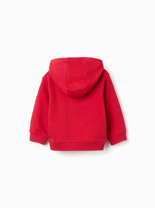 Sweatshirt met capuchon met zy reliëfprint - Kiabi