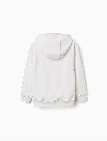 Sweatshirt met capuchon met zy bouclé borduursel