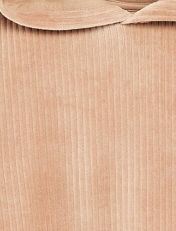 Sweatshirt met capuchon van geribde stof