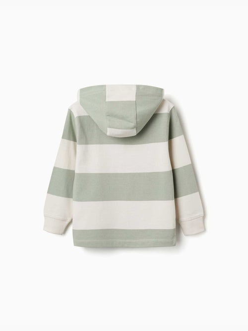 Sweatshirt met capuchon van katoen met strepen - Kiabi