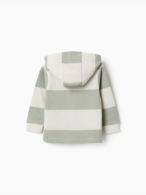 Sweatshirt met capuchon van katoen met strepen - Kiabi