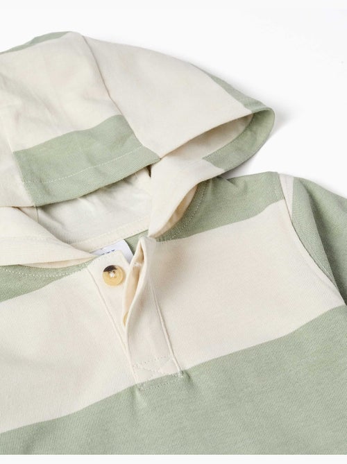 Sweatshirt met capuchon van katoen met strepen - Kiabi
