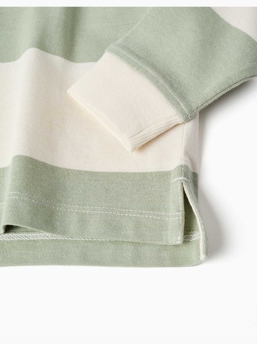 Sweatshirt met capuchon van katoen met strepen - Kiabi