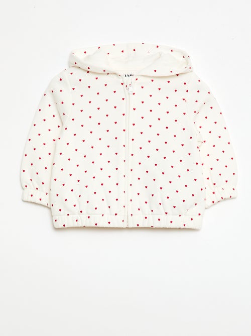 Sweatshirt met kap en print - Kiabi