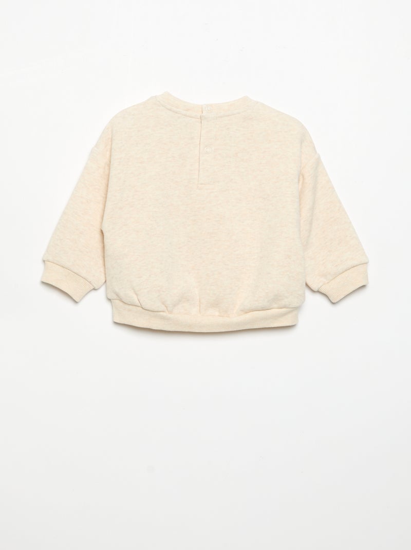 Sweatshirt met lange mouwen Biege - Kiabi