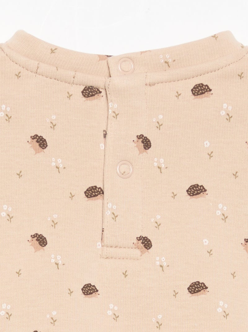 Sweatshirt met lange mouwen Biege - Kiabi