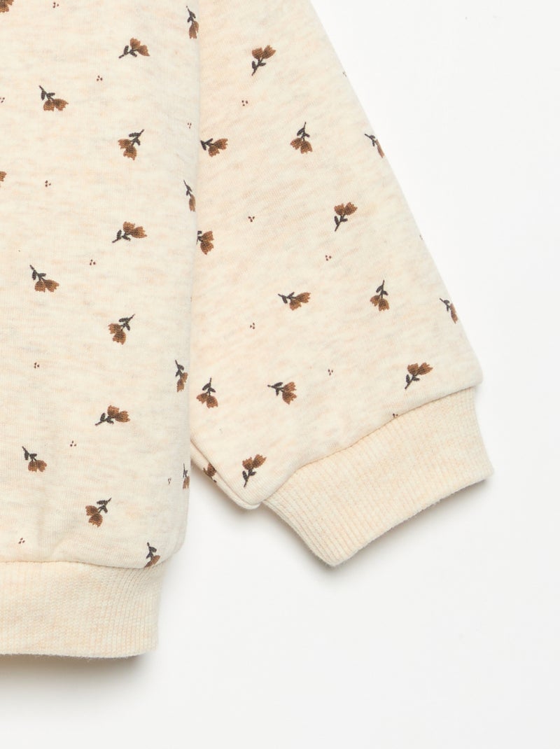 Sweatshirt met lange mouwen Biege - Kiabi