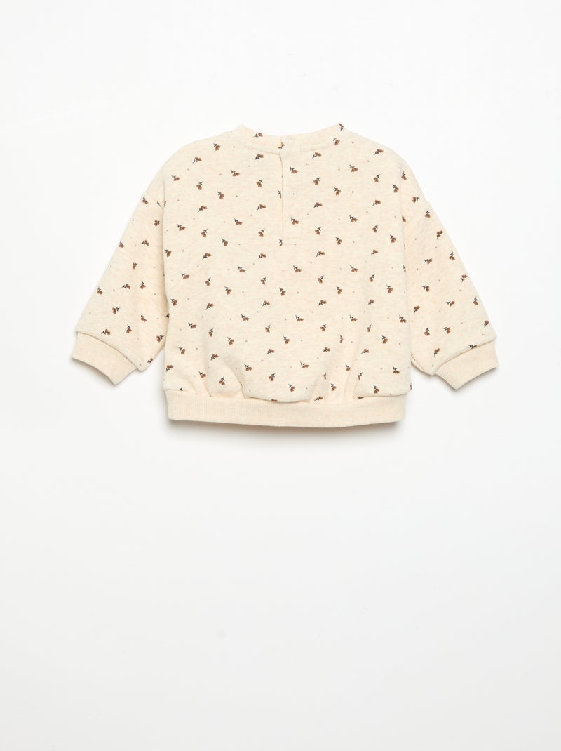 Sweatshirt met lange mouwen Biege - Kiabi