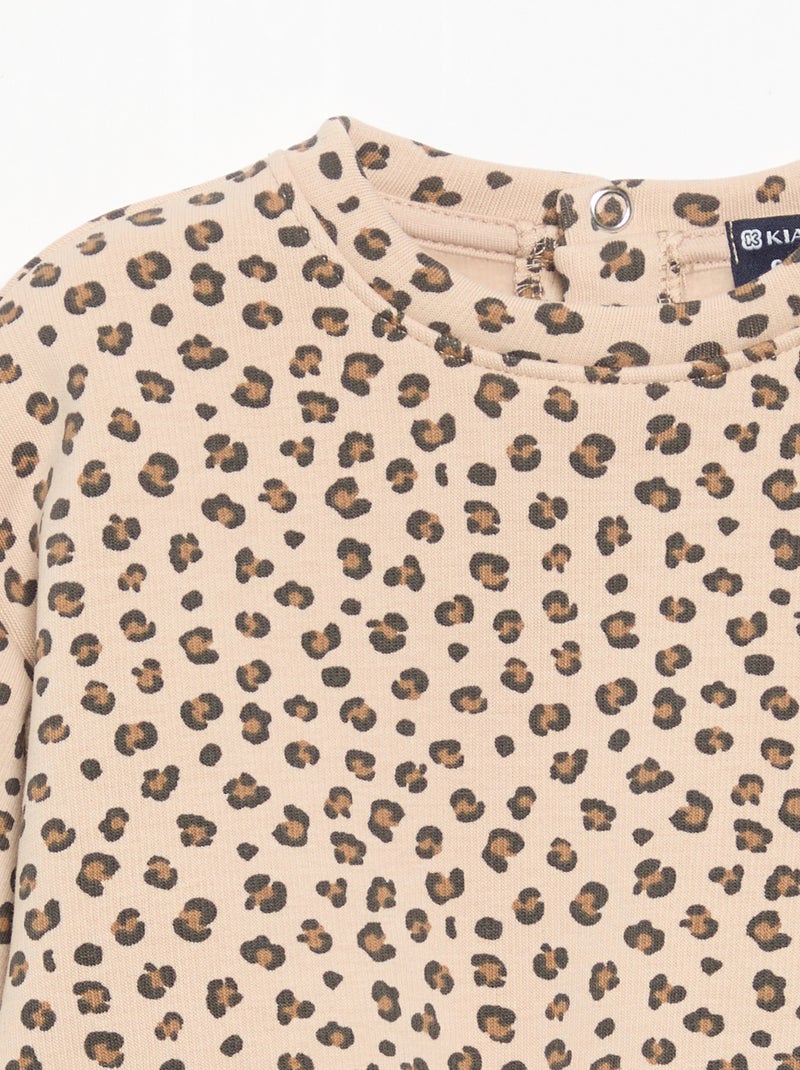 Sweatshirt met lange mouwen Biege - Kiabi