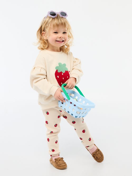 Sweatshirt met lange mouwen en badstof patch - Kiabi